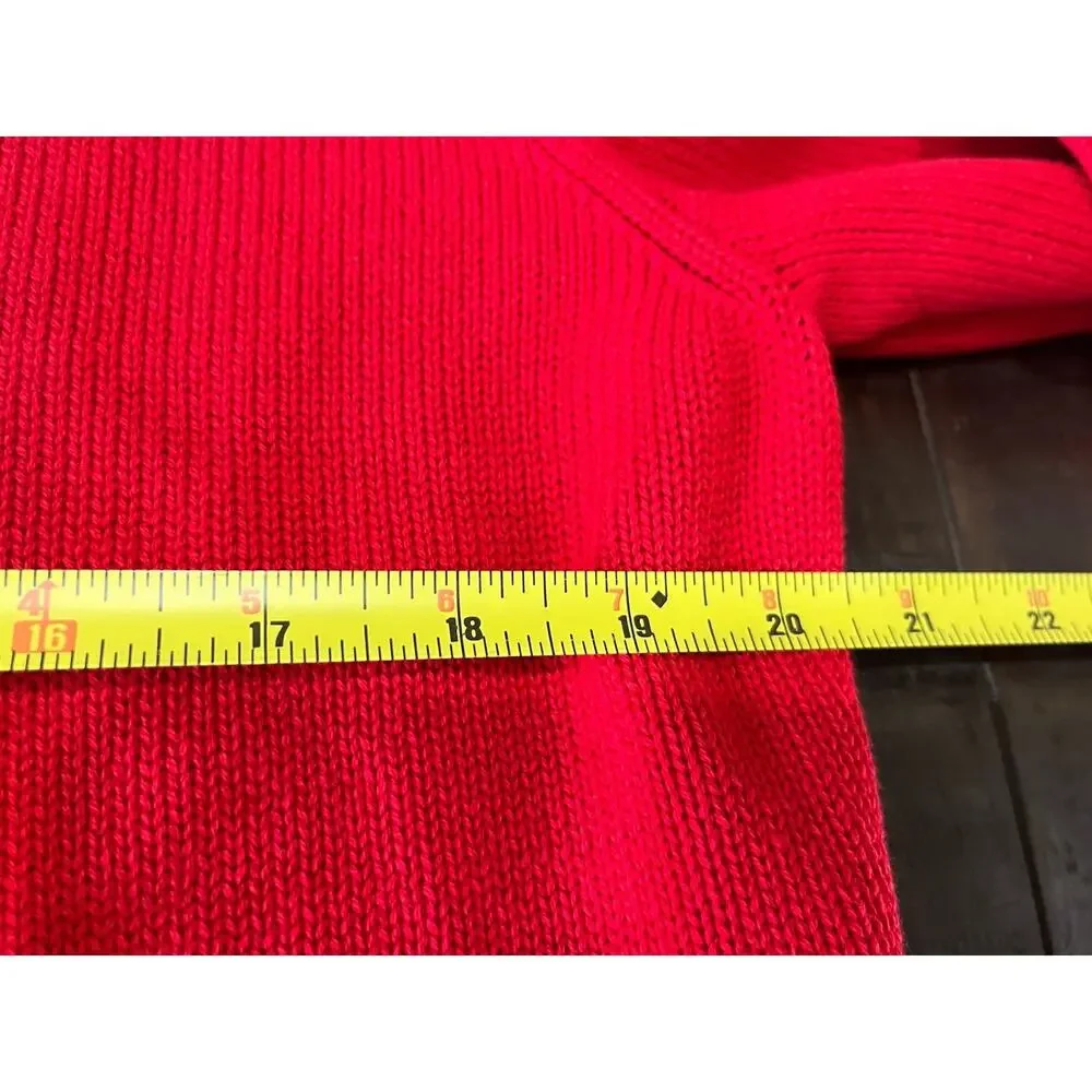 Ralph Lauren Red Crewneck Sweater with Blue Pony